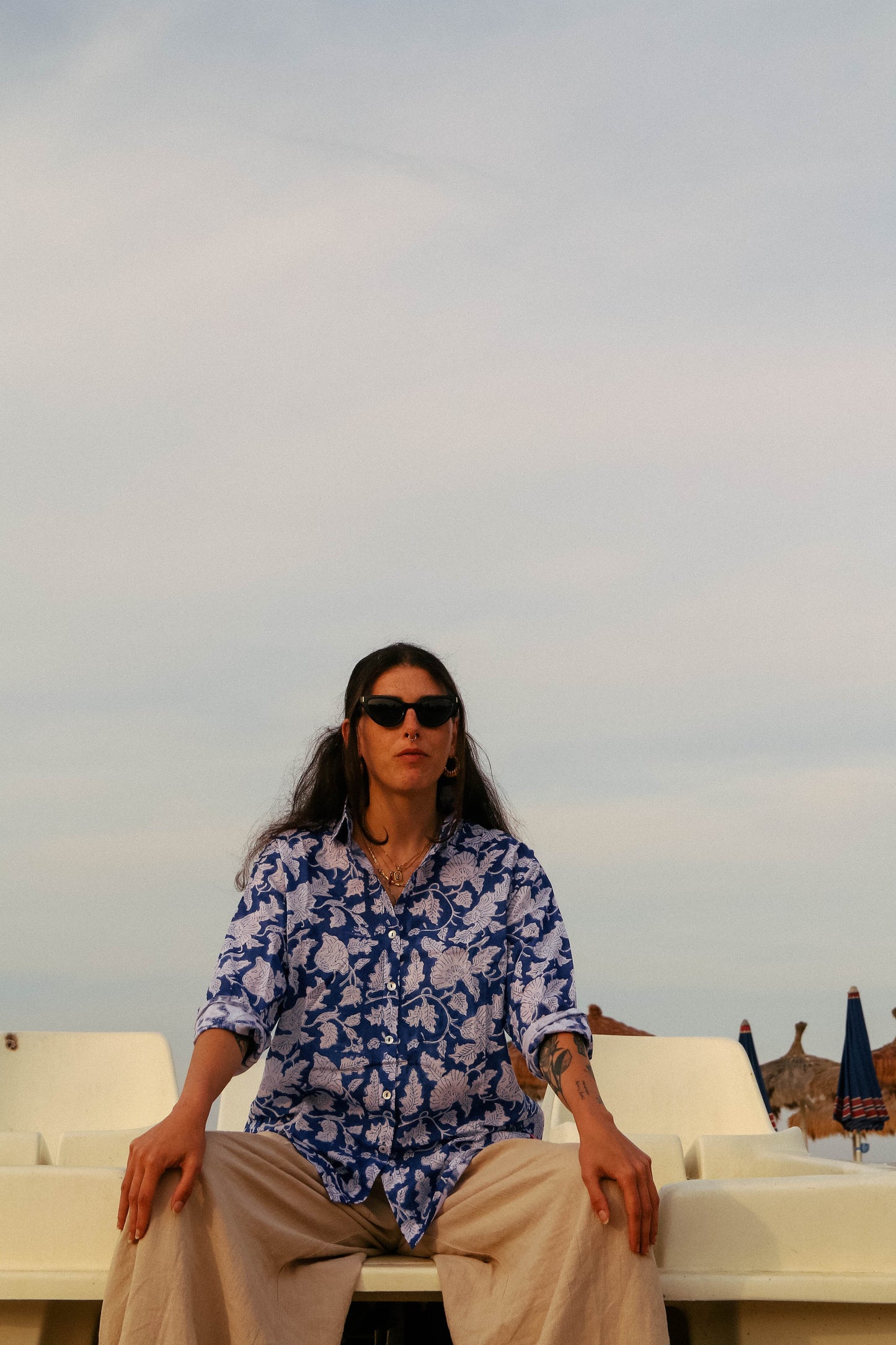Camicia Aisha Blu e Bianca