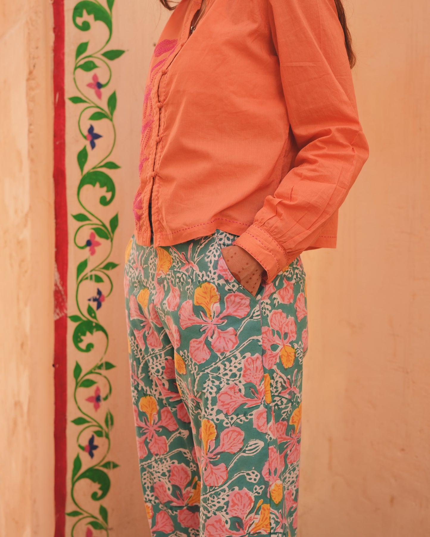 Pantalone Kamal Turchese